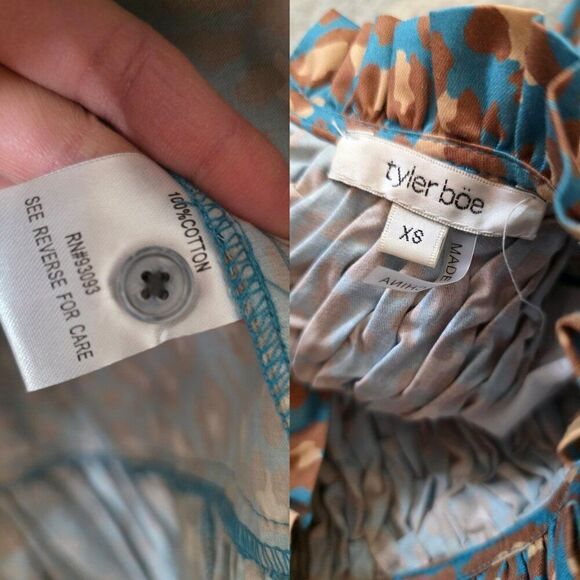 Tyler Boe Pippa Cotton Cheetah Print Dress, Multi $246 Sz XS - Picture 12 of 12